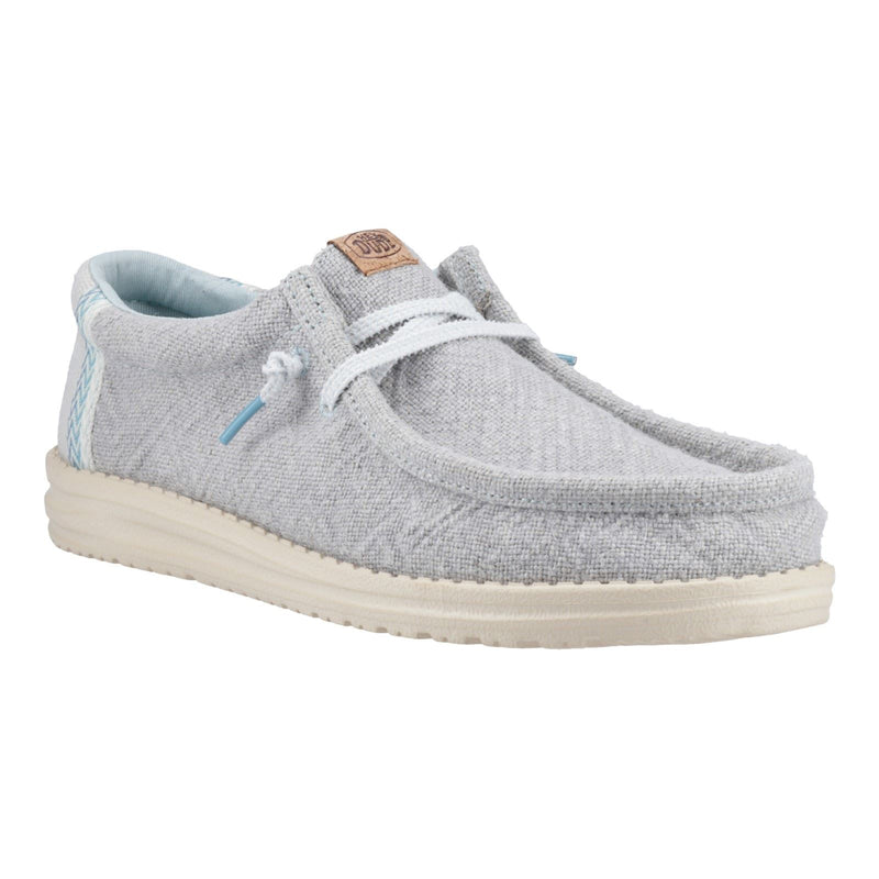 HEYDUDE Wally Jute Herren Mokassinschuhe Aus Jutegewebe In Cloud Blau/Dawn Blau