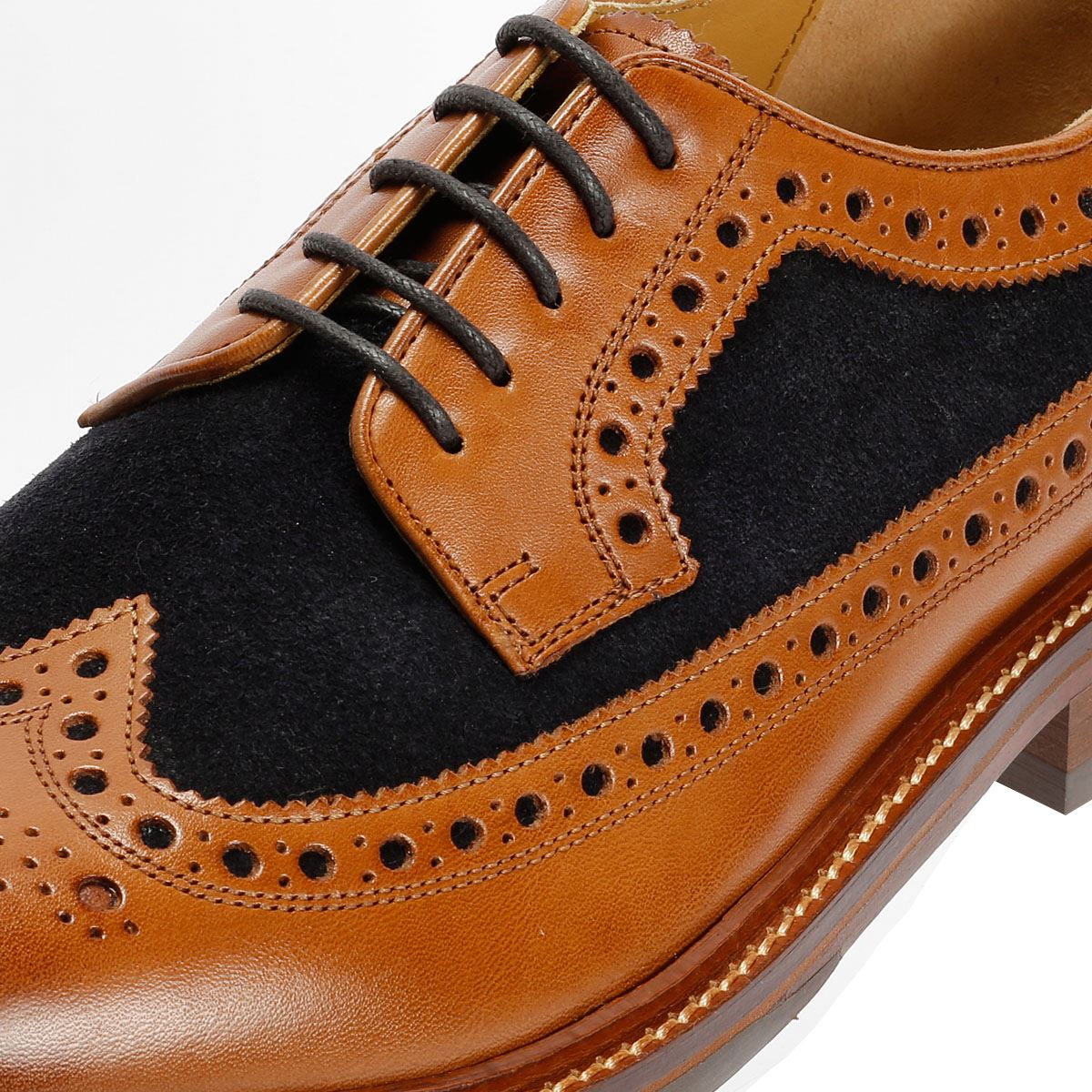 Chapman & Moore Longwing Brogue Herren Leder Braune Schnürschuhe