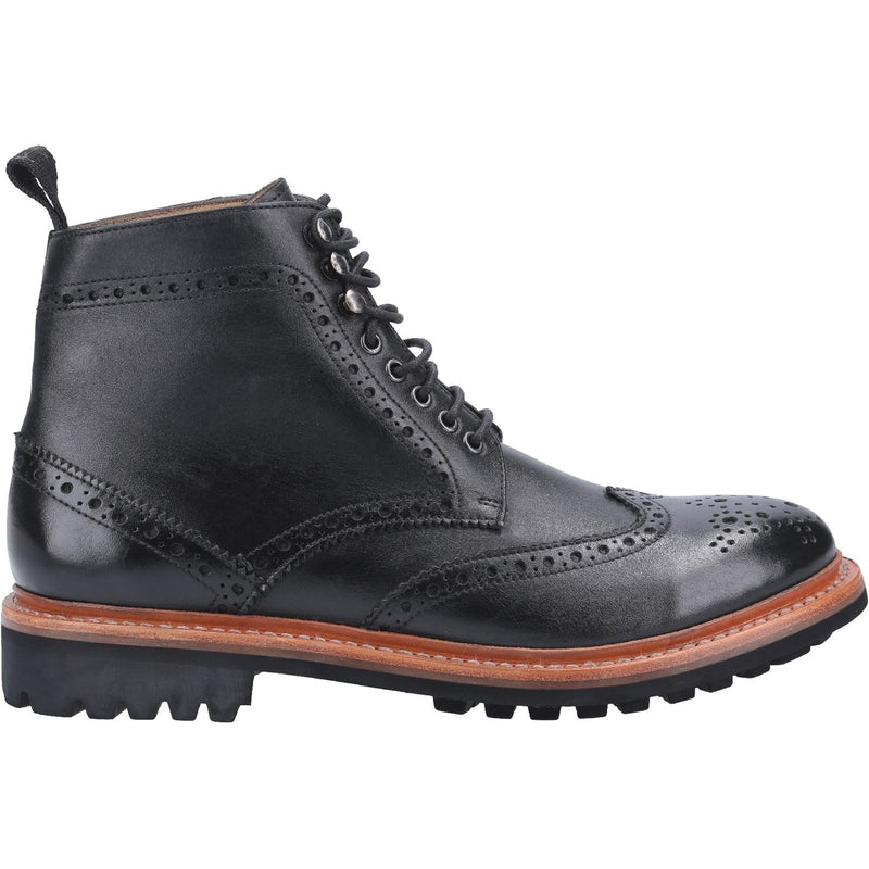 Cotswold Rissington Commando Schwarze Farbe Herrenlederstiefel