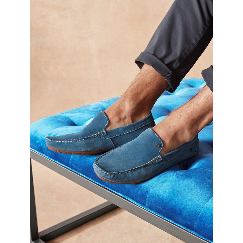 Hush Puppies Ralph Suede Herren Lederslipper In Blau