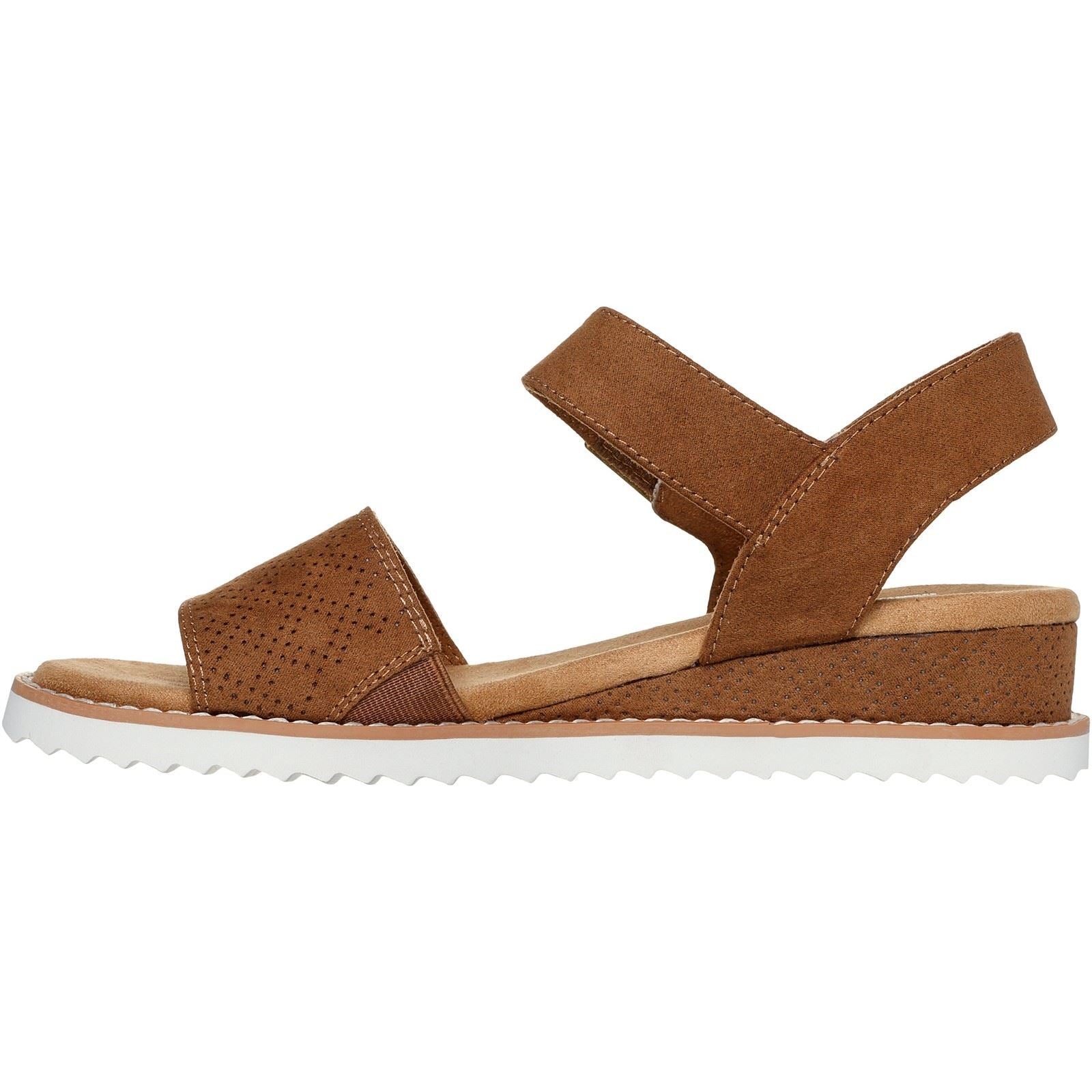 Skechers Desert Kiss Serendipitous Synthetik Damen Kastanienbraune Sandalen