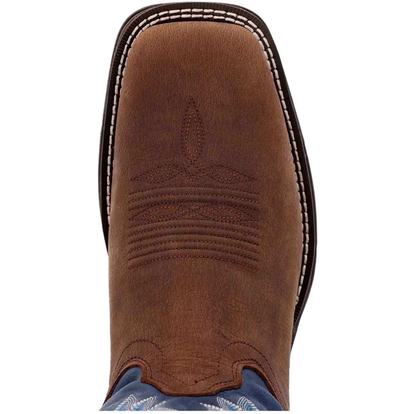 Durango Rebel Leder Herren Sattelbraun/Denim Blaue Stiefel