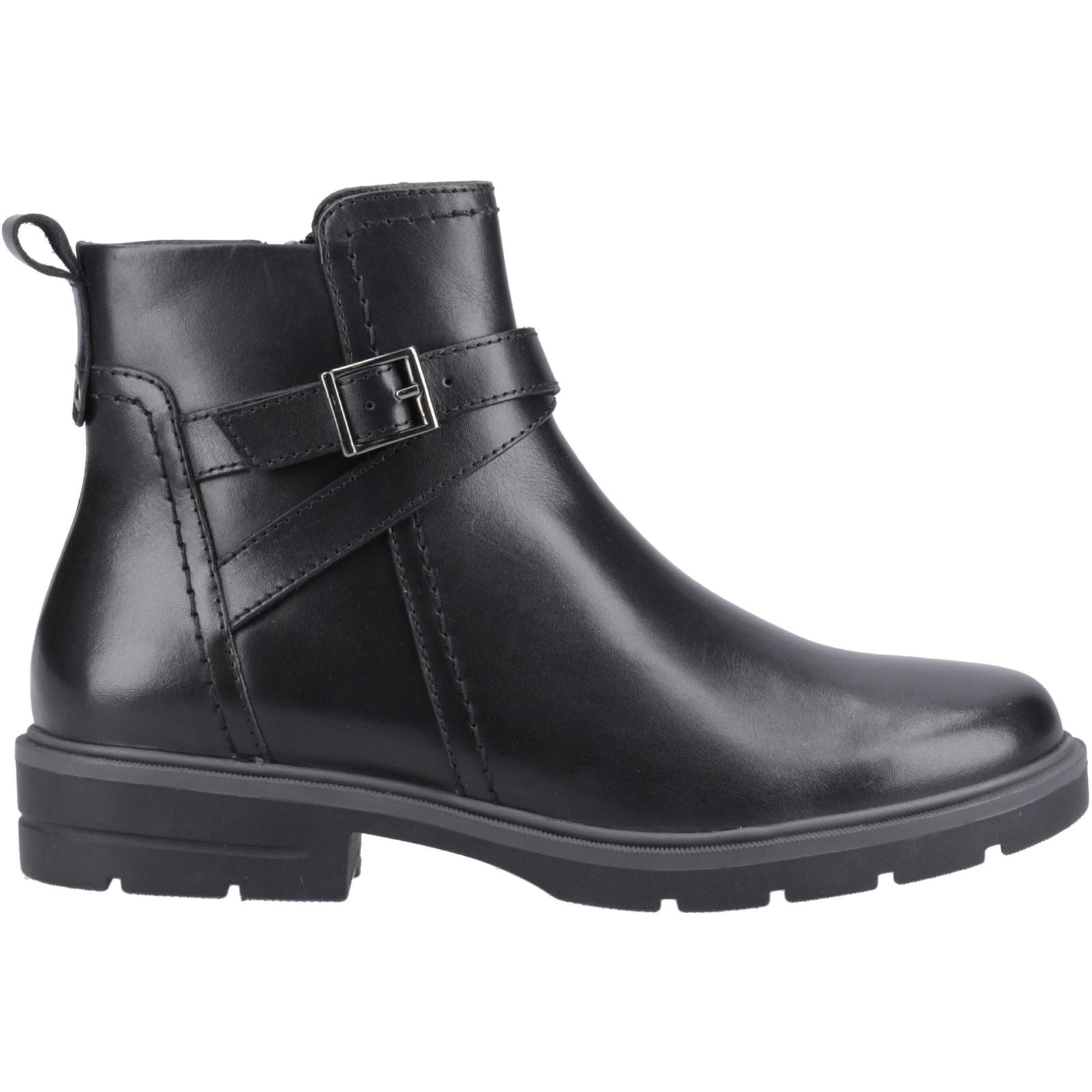 Hush Puppies Tove Damen Schwarze Farbe Lederstiefel