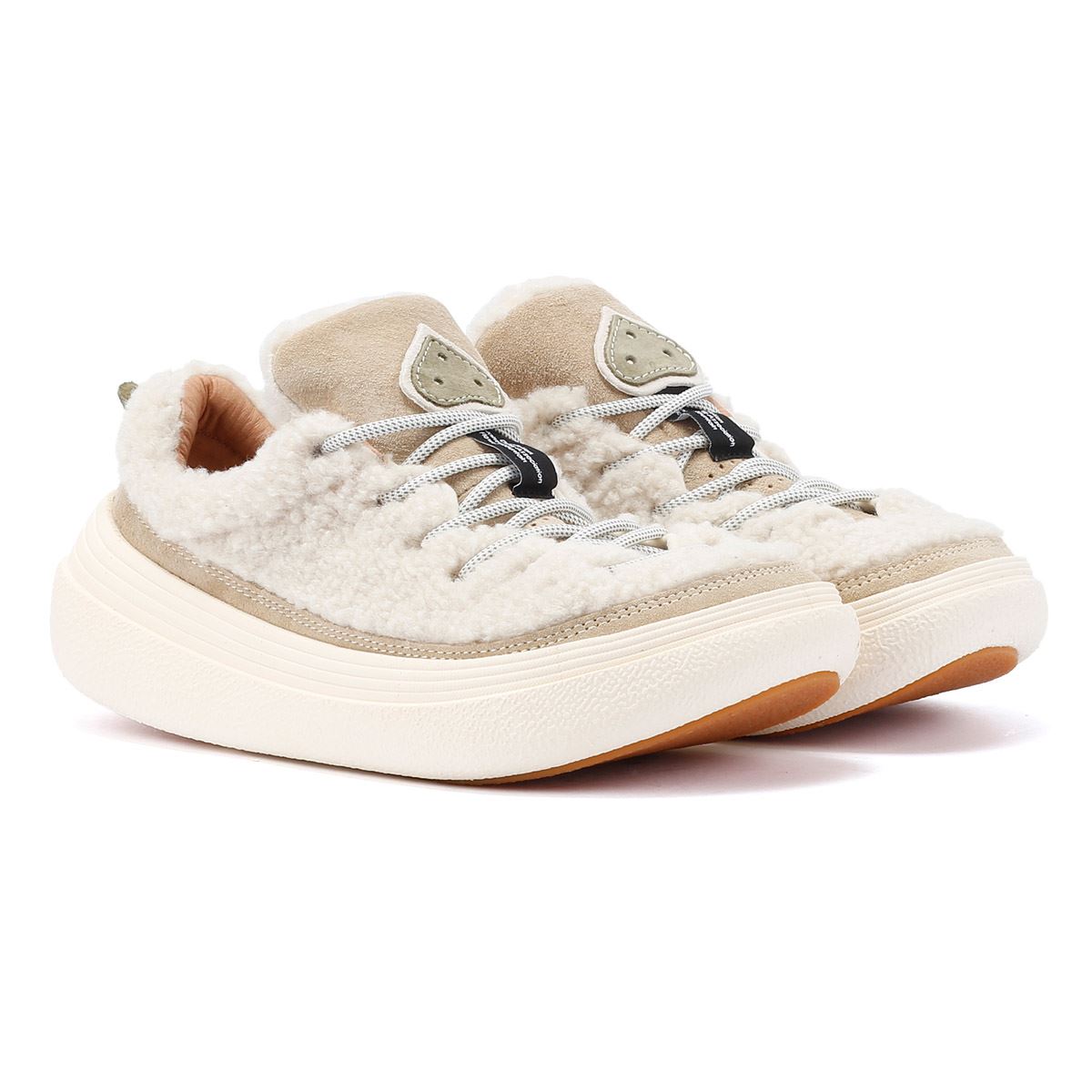 Flower Mountain Fami Teddy Wollmischung Weiße Sneakers