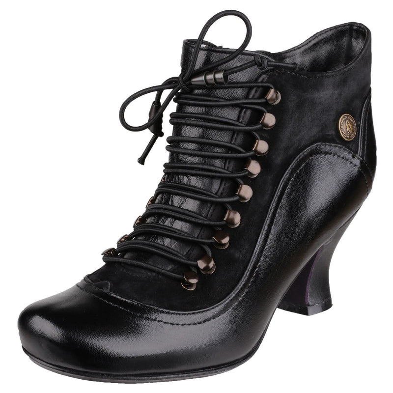 Hush Puppies Vivianna Damenlederstiefel In Schwarz