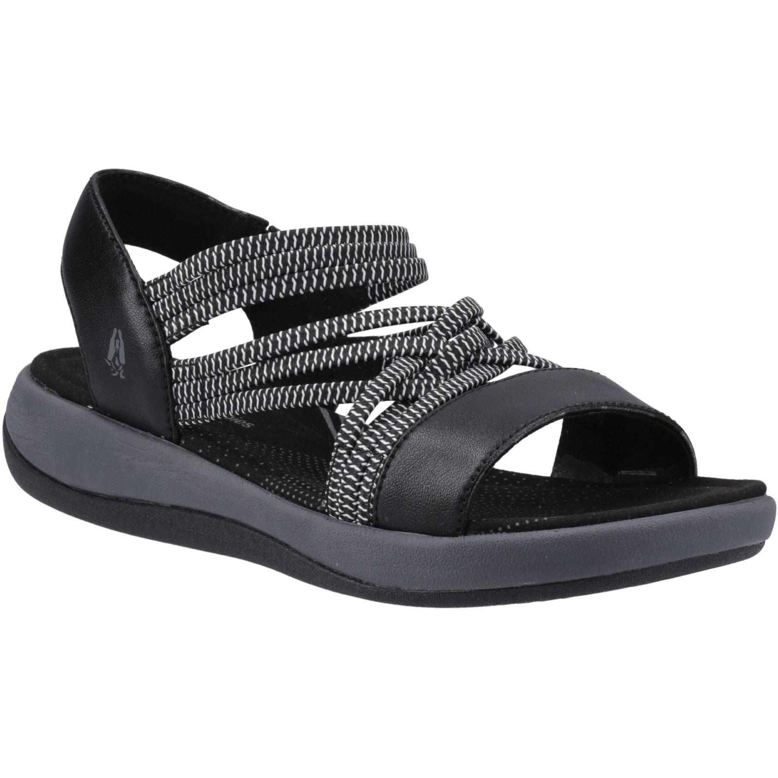 Hush Puppies Susanna Damen Sandalen Aus Schwarzem Leder