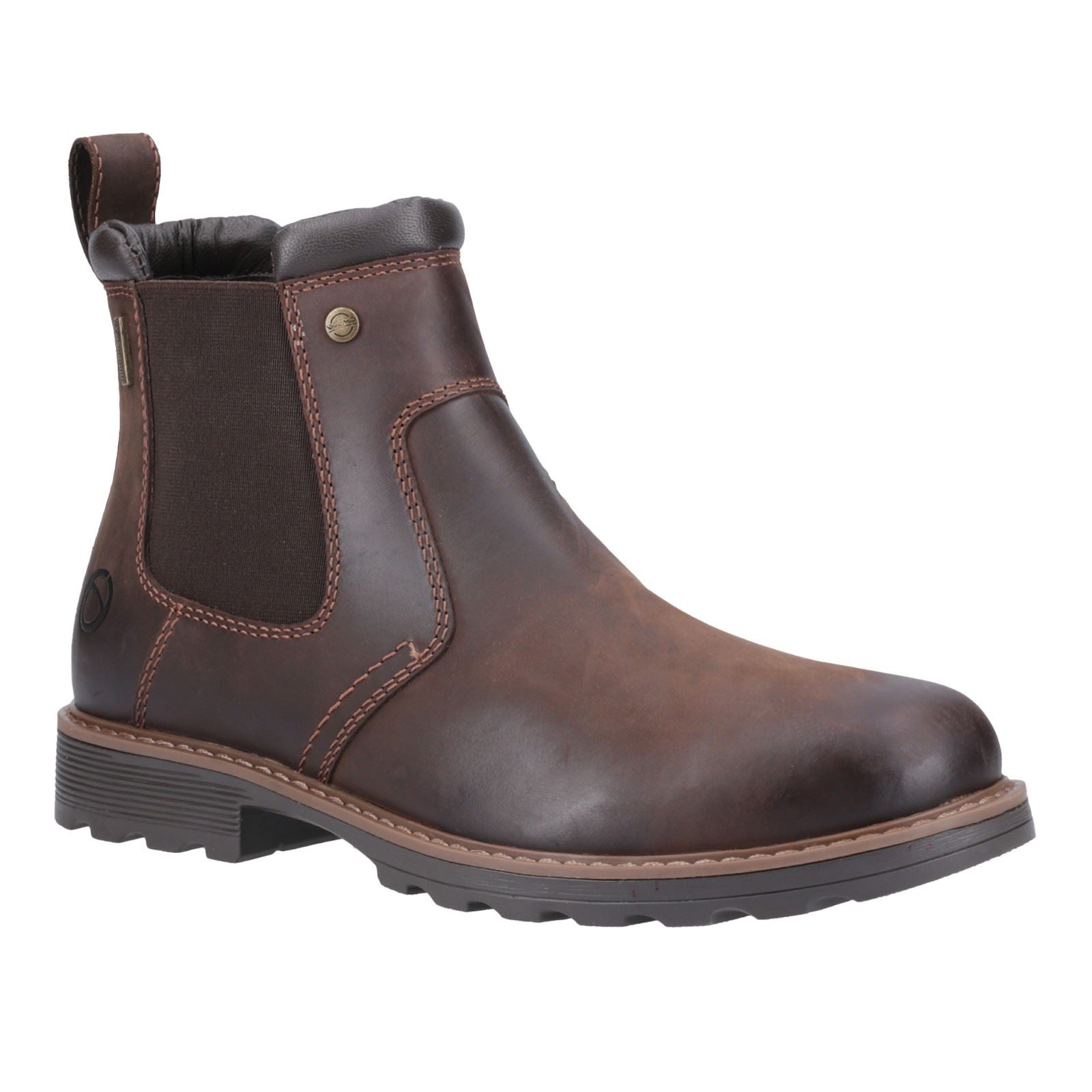Cotswold Leafield Leder Herren Stiefel Braun