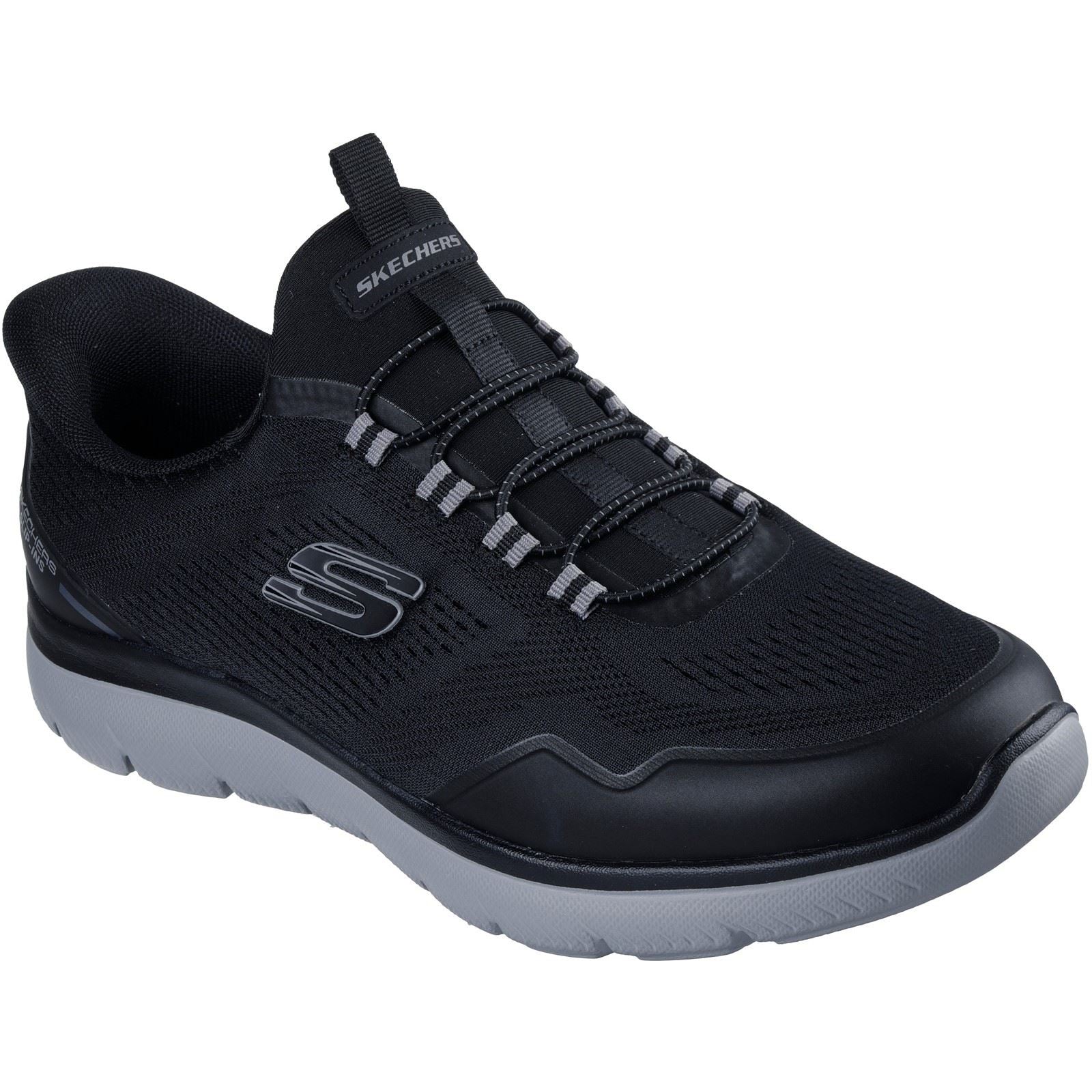 Skechers Summits Top Rate Textile Herrenschuhe In Schwarz/grau