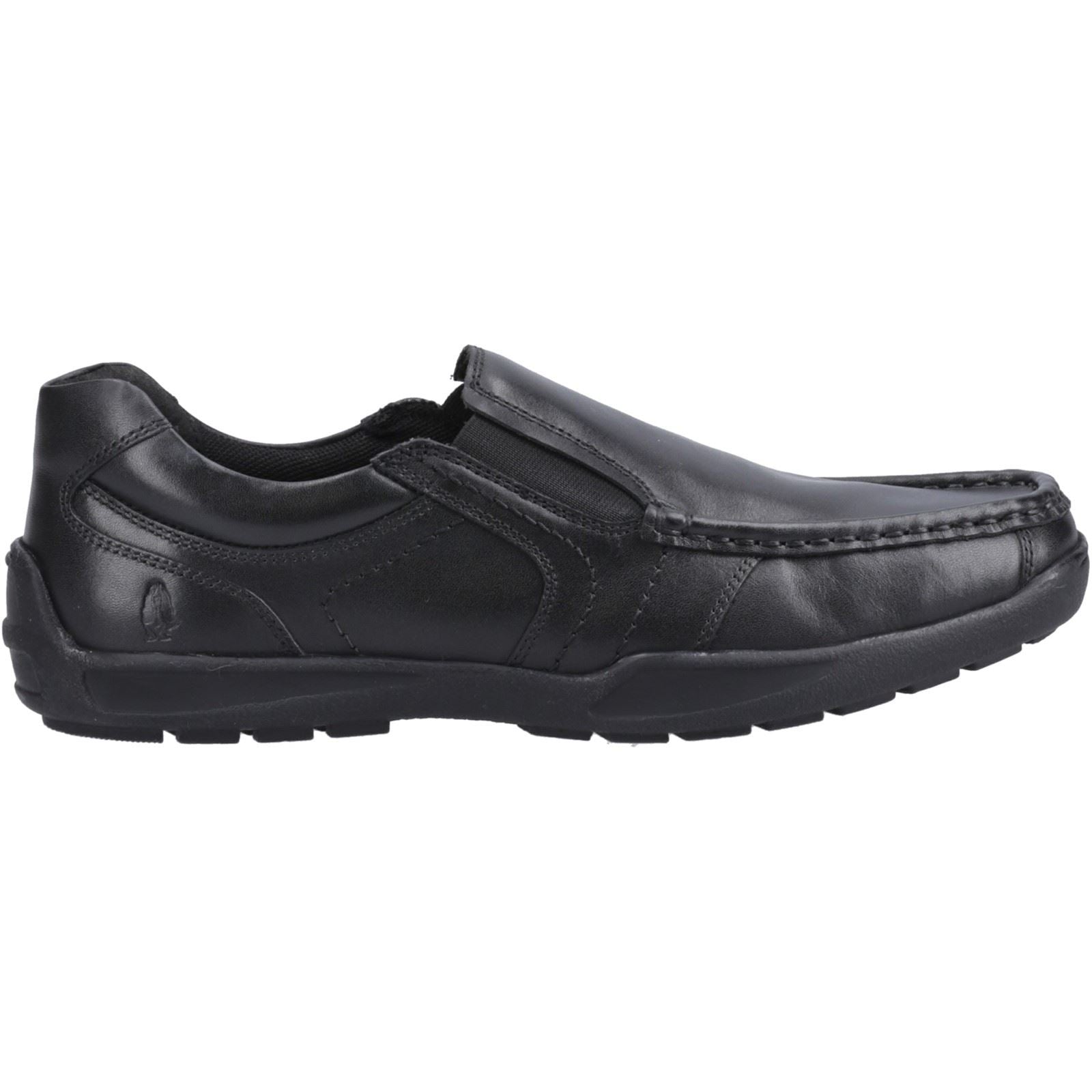 Hush Puppies Morgan Lederslipper In Schwarz Für Jungen