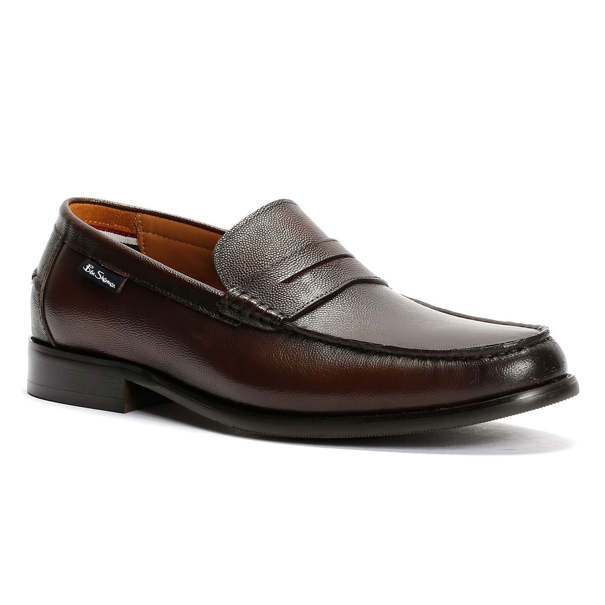 Ben Sherman Hester Leder Herren Braune Slipper