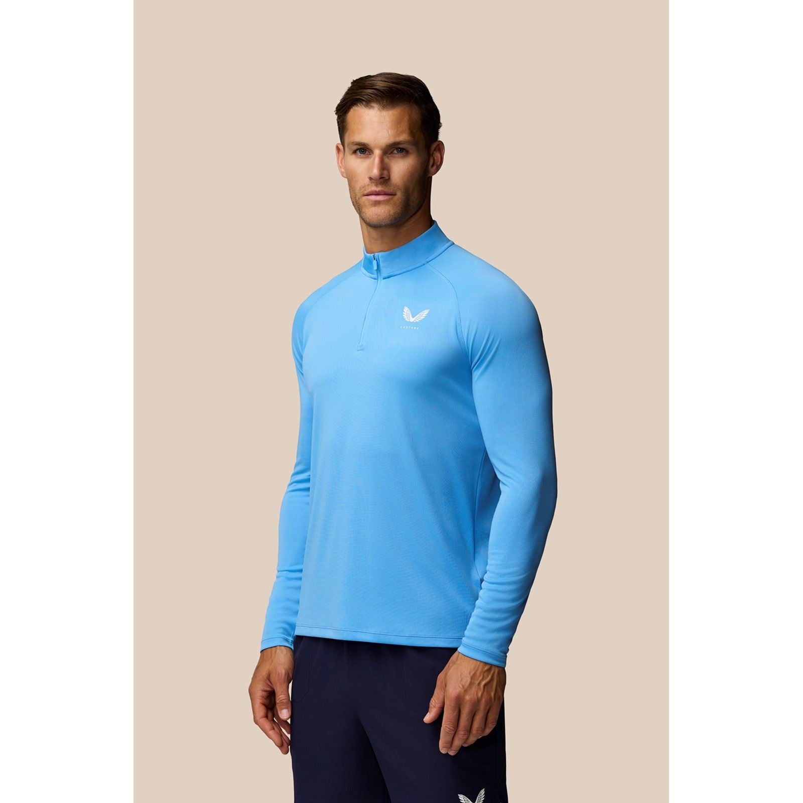 Castore Adapt Training 1/4 Zip Top Polyester Herren Grünes Activewear T-Shirts