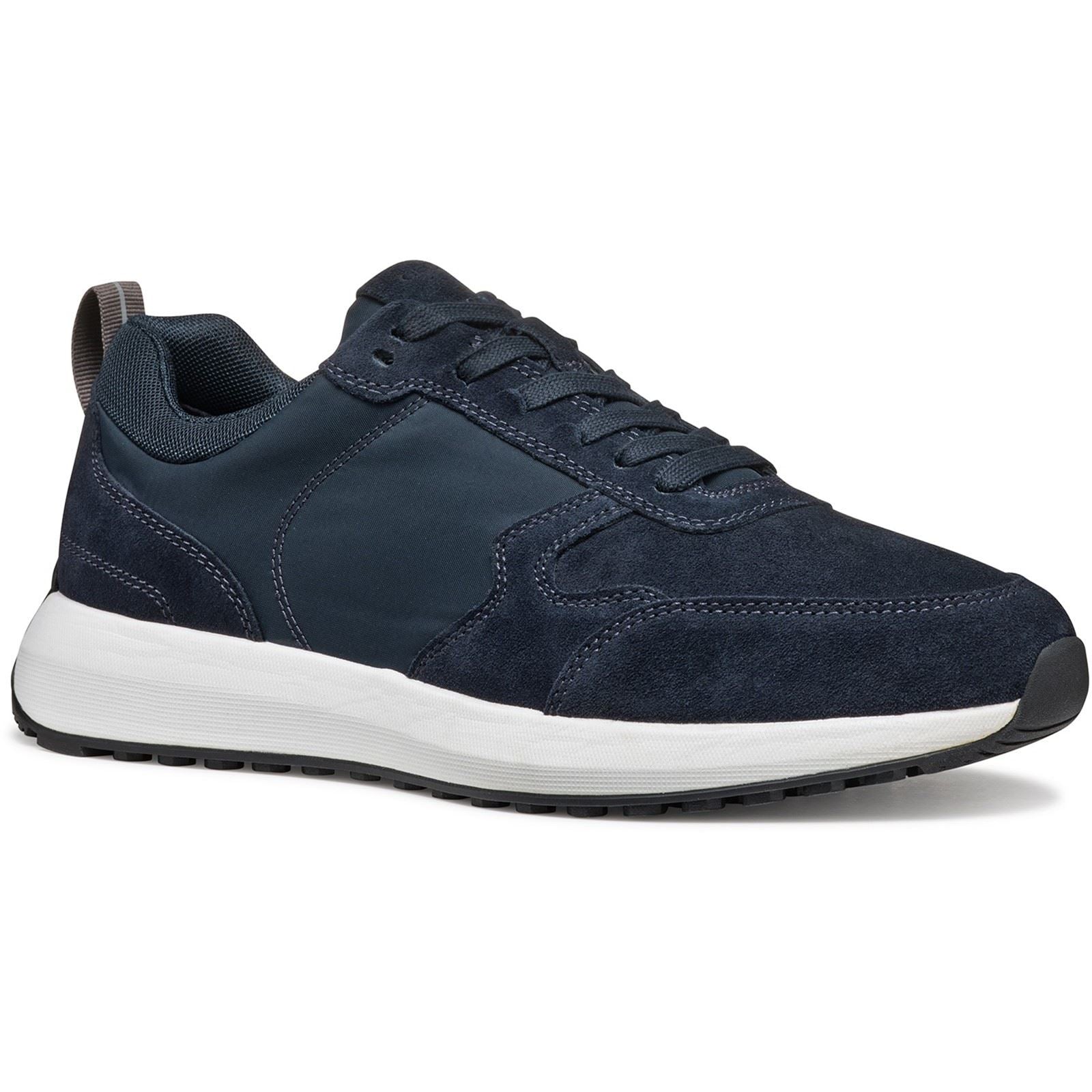 Geox U VOLPIANO Herren Sneaker Aus Leder In Marineblau