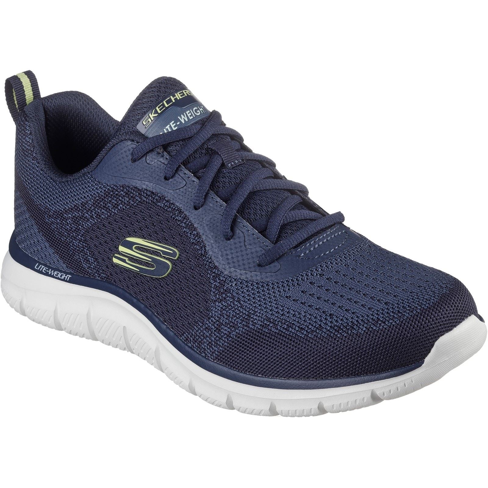 Skechers Track Glendor Herren Sneaker Aus Synthetik In Marineblau/Limettengrün