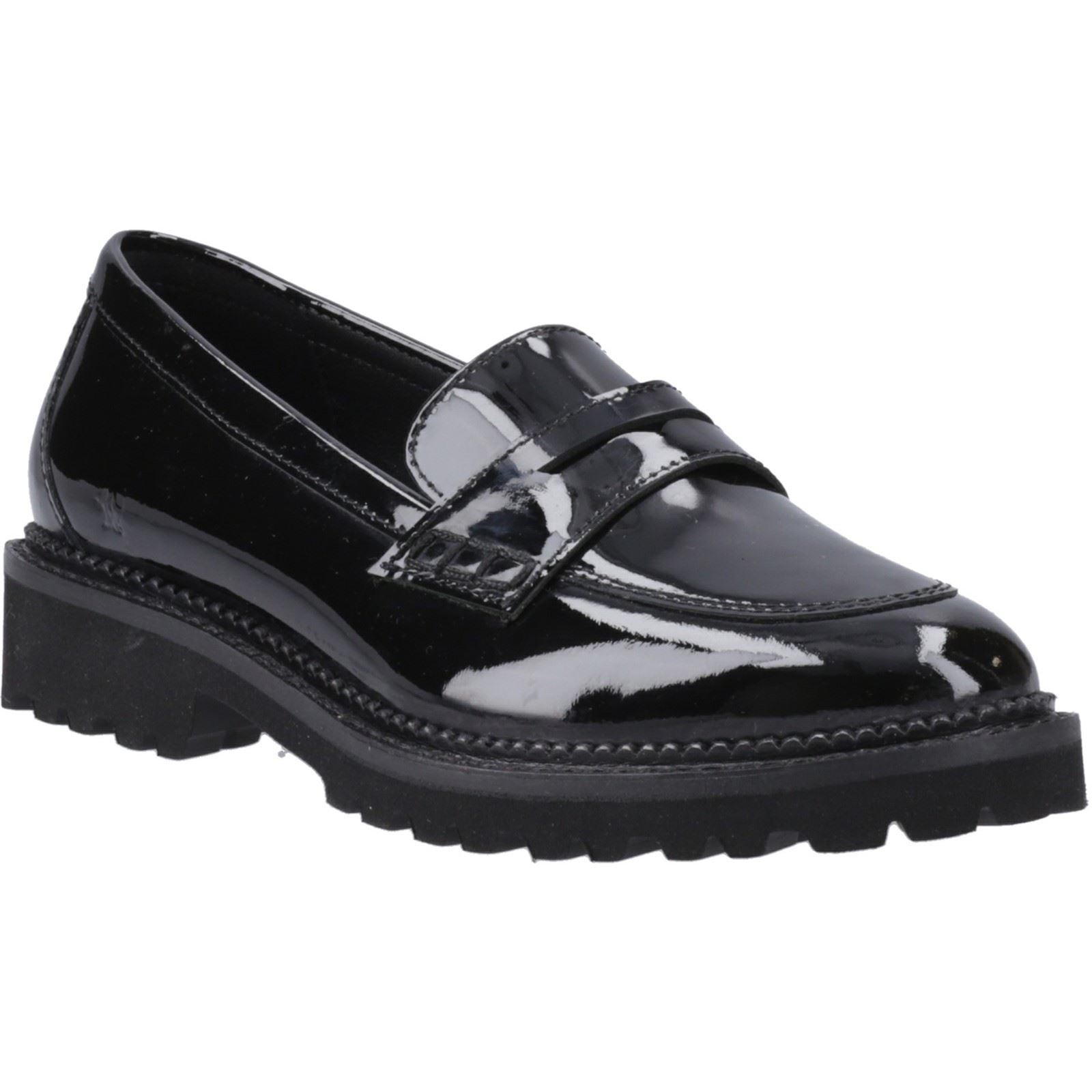 Hush Puppies Grazia Mädchenschwarze Slipper Aus Leder