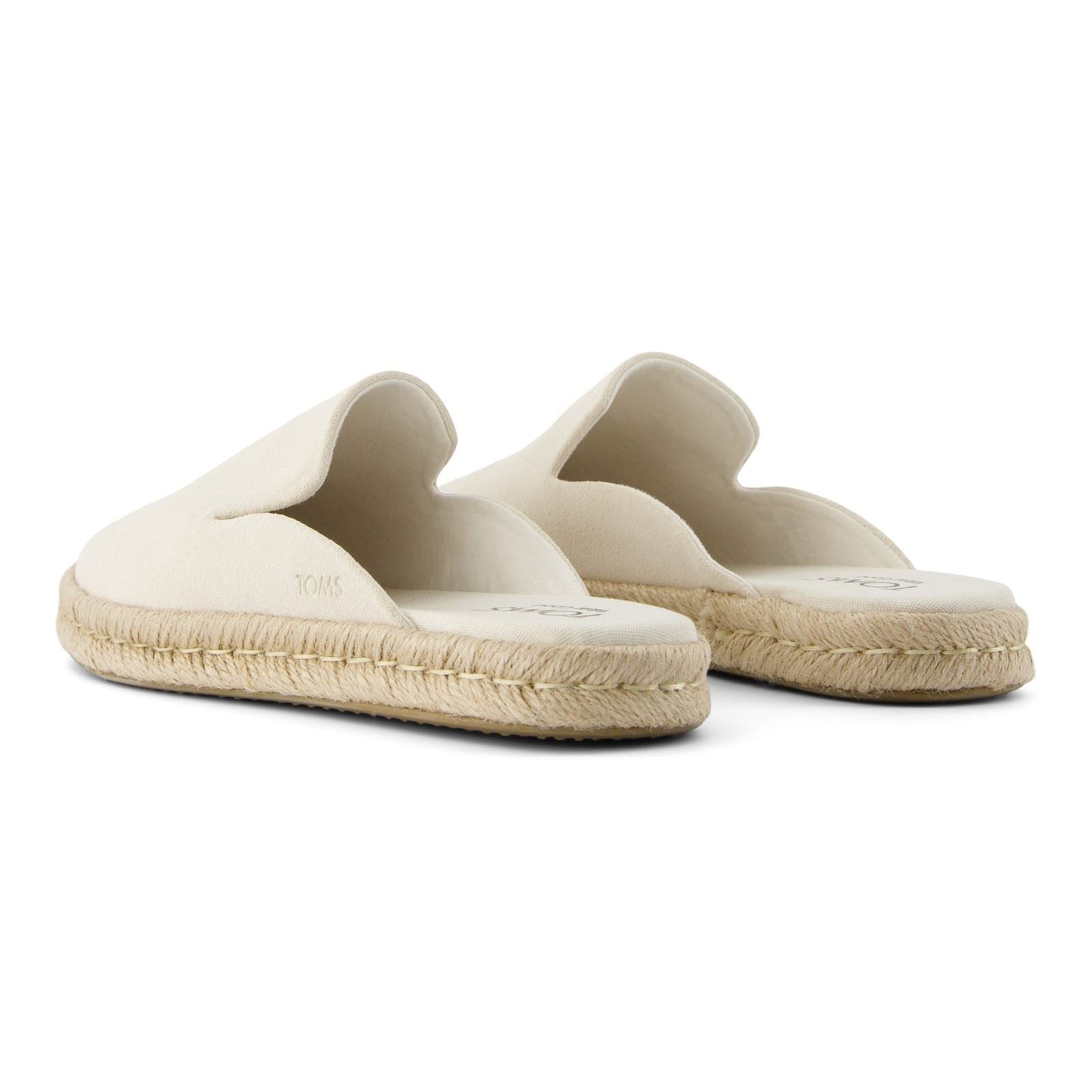 TOMS Santiago Mule Damen Leder Pantoletten In Hellem Sandfarbton