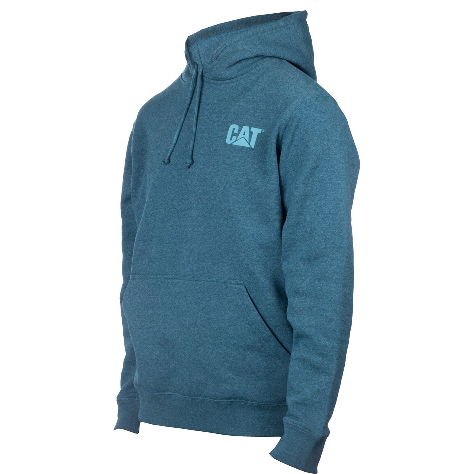 Caterpillar Trademark Banner Baumwoll Herrenblauer Kapuzensweatshirt