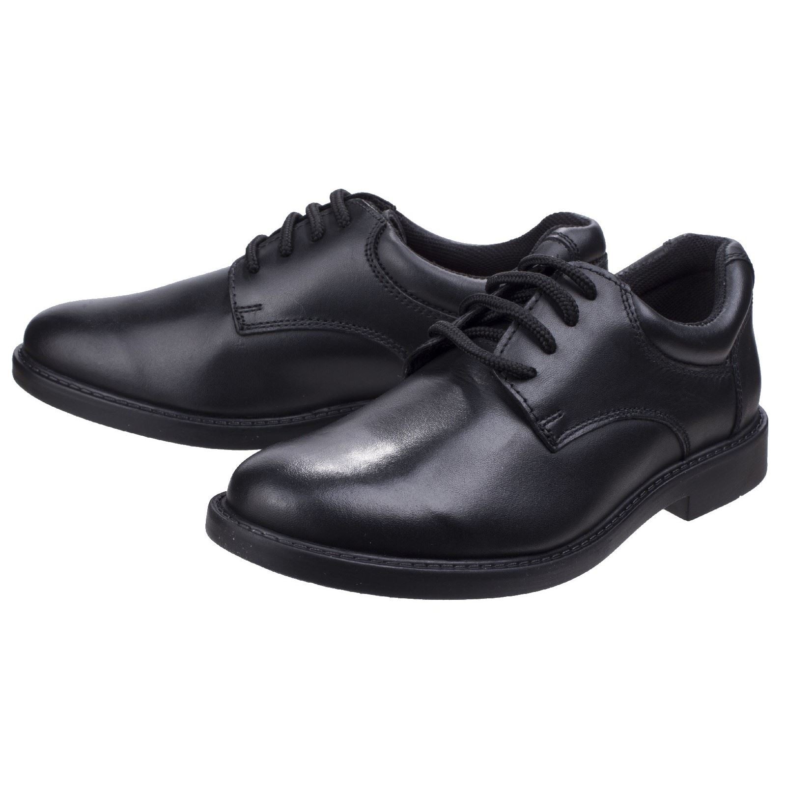 Hush Puppies Tim Senior Lederschuhe Für Jungen In Schwarz