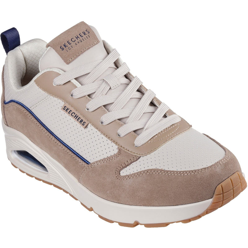 Skechers Uno Stacre 2.0 Herren Sand Sneaker Aus Leder