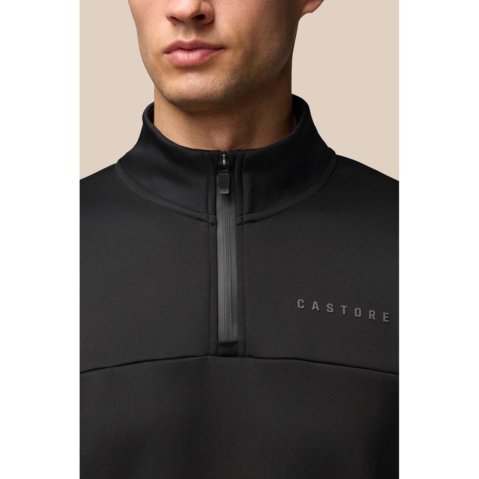 Castore Scuba 1/4 Zip Polyester Herren Schwarz Sweatshirt