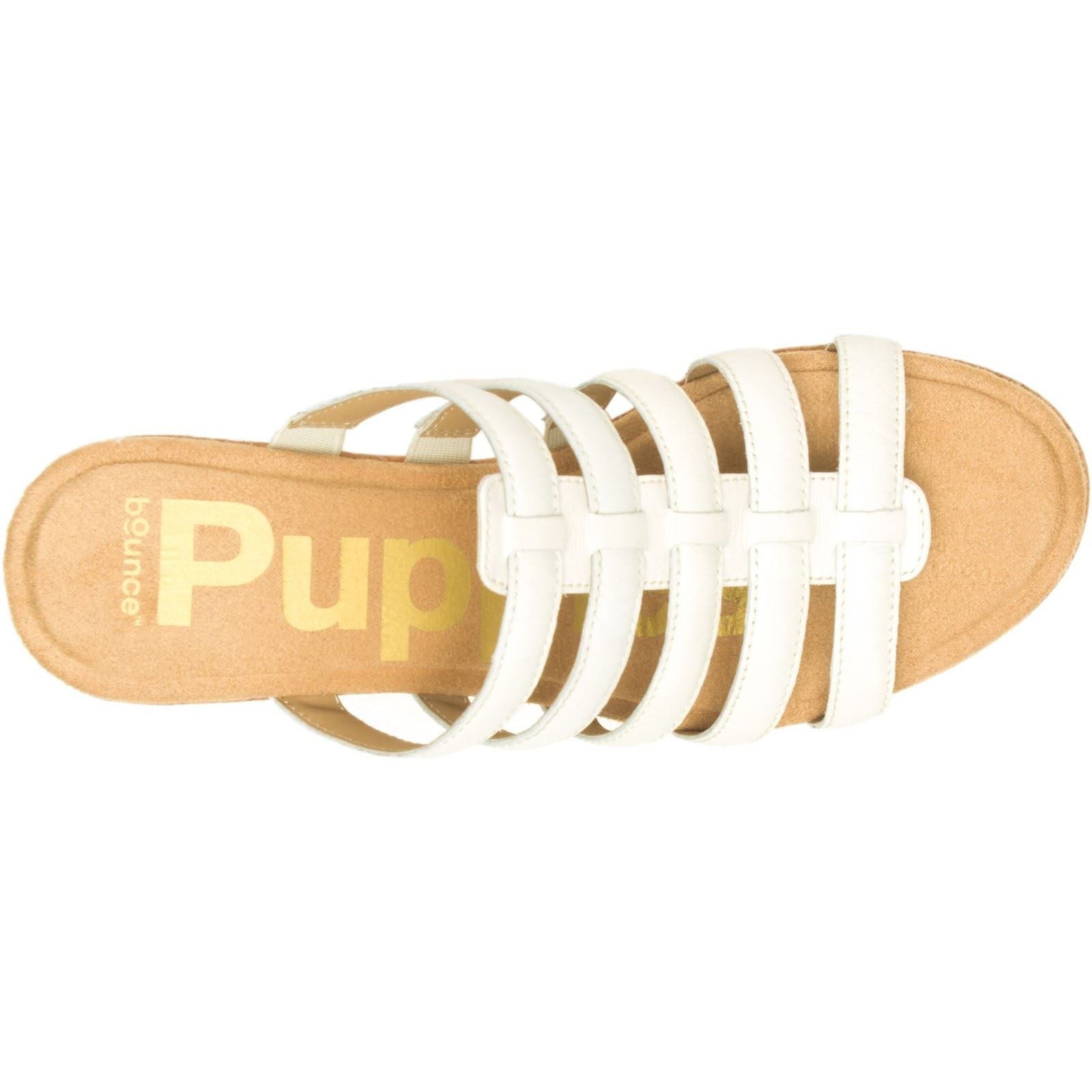 Hush Puppies Willow Slide Leder Damen Keilabsatz Weiß