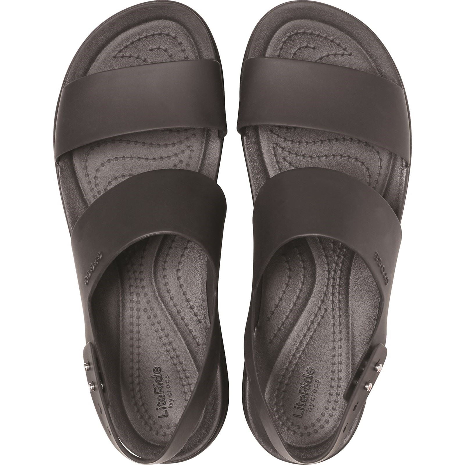 Crocs Brooklyn Low Wedge Damen Sandalen Aus Thermoplastischem Material In Schwarz