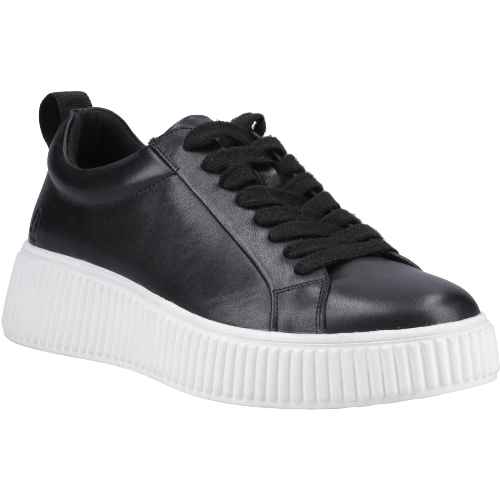 Hush Puppies Harlow Damen Sneaker Aus Schwarzem Leder