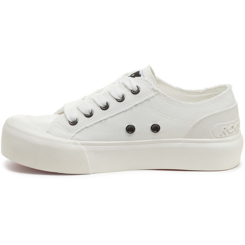 Rocket Dog Jazzin Plus 12A Damen Sneaker Aus Weißer Baumwolle