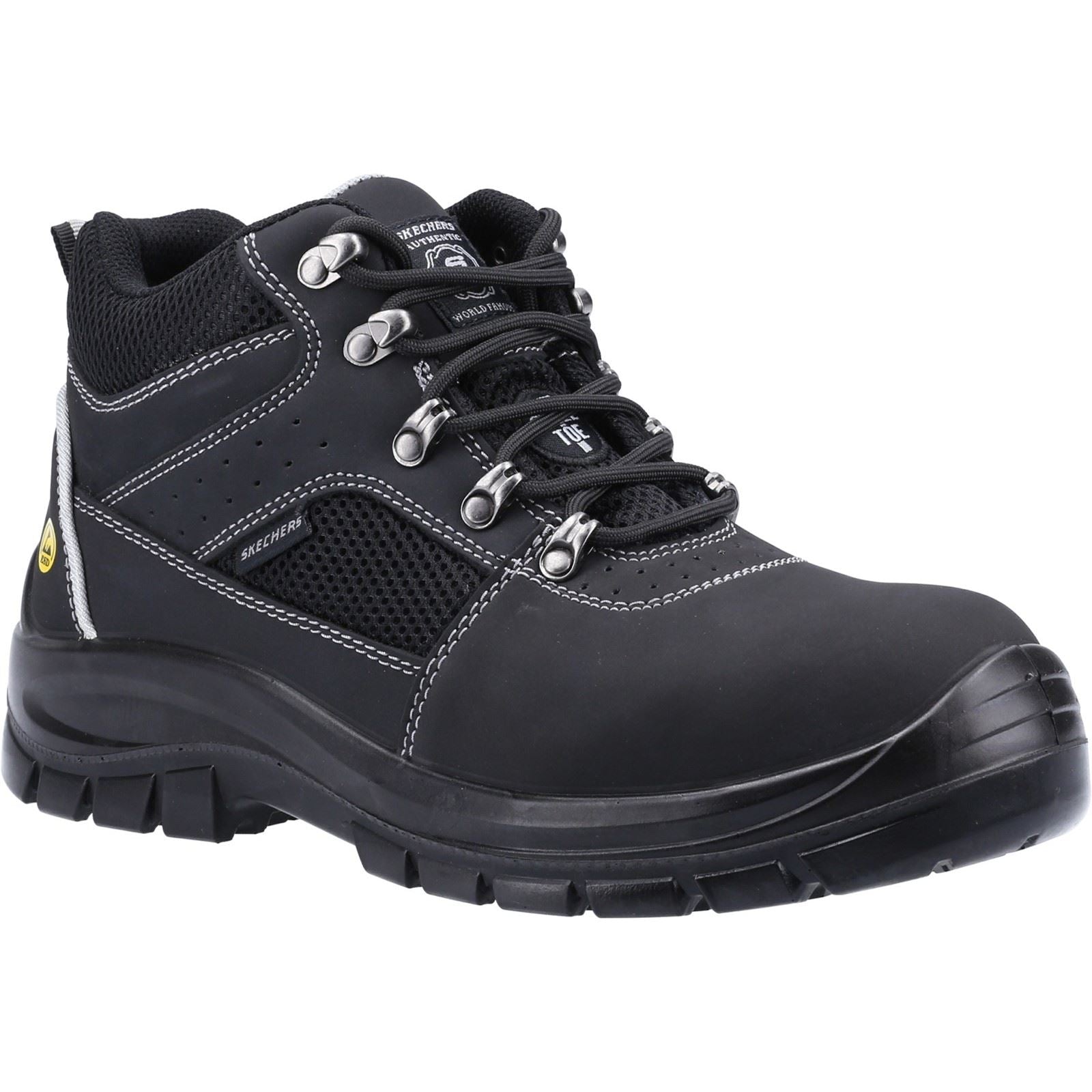 Skechers Workwear Trophus Letic Nubuk Herren Schwarz Sicherheitsstiefel