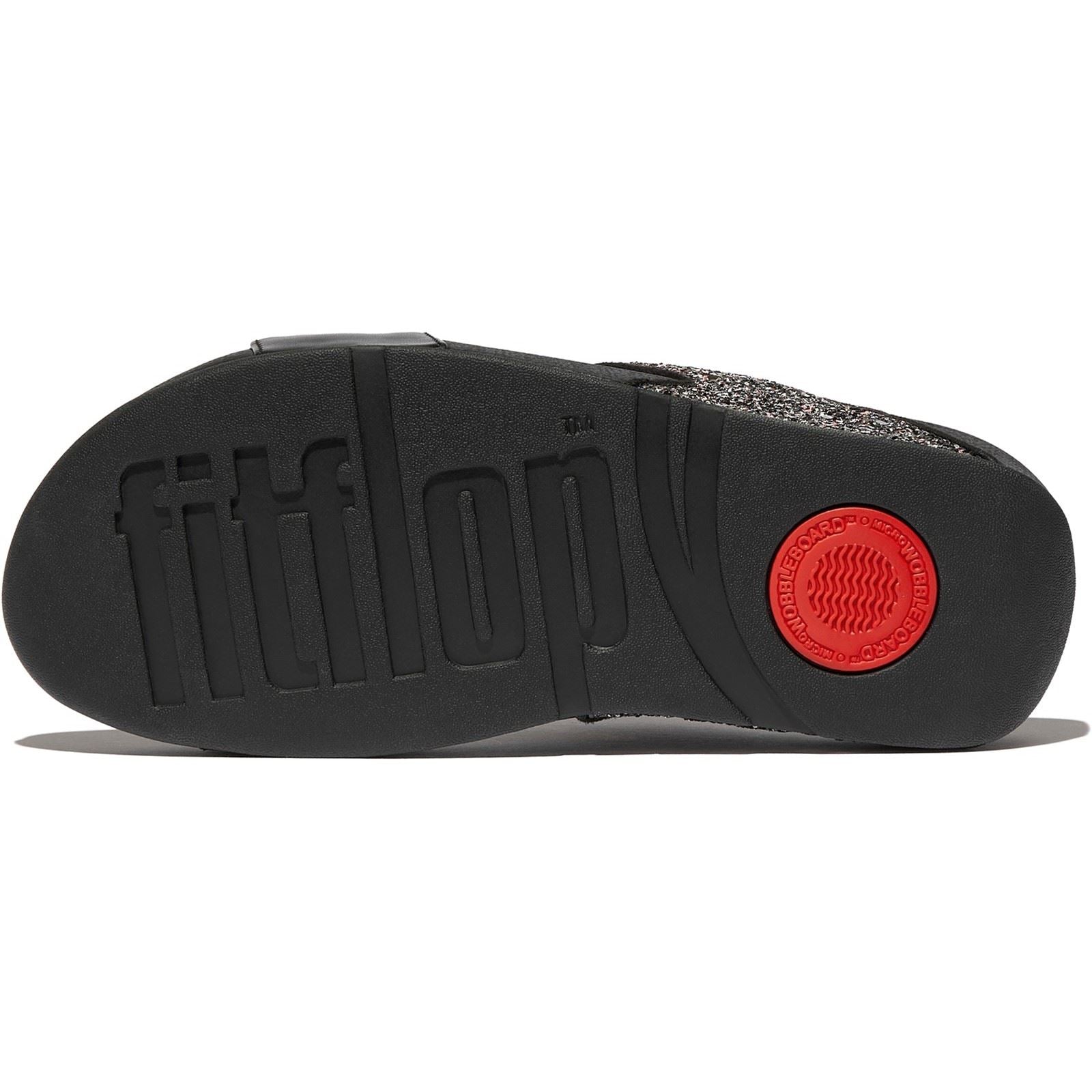 Fitflop Lulu 2 Bar Glitter Polyurethan Damen Schwarze/Multifarbene Sandalen