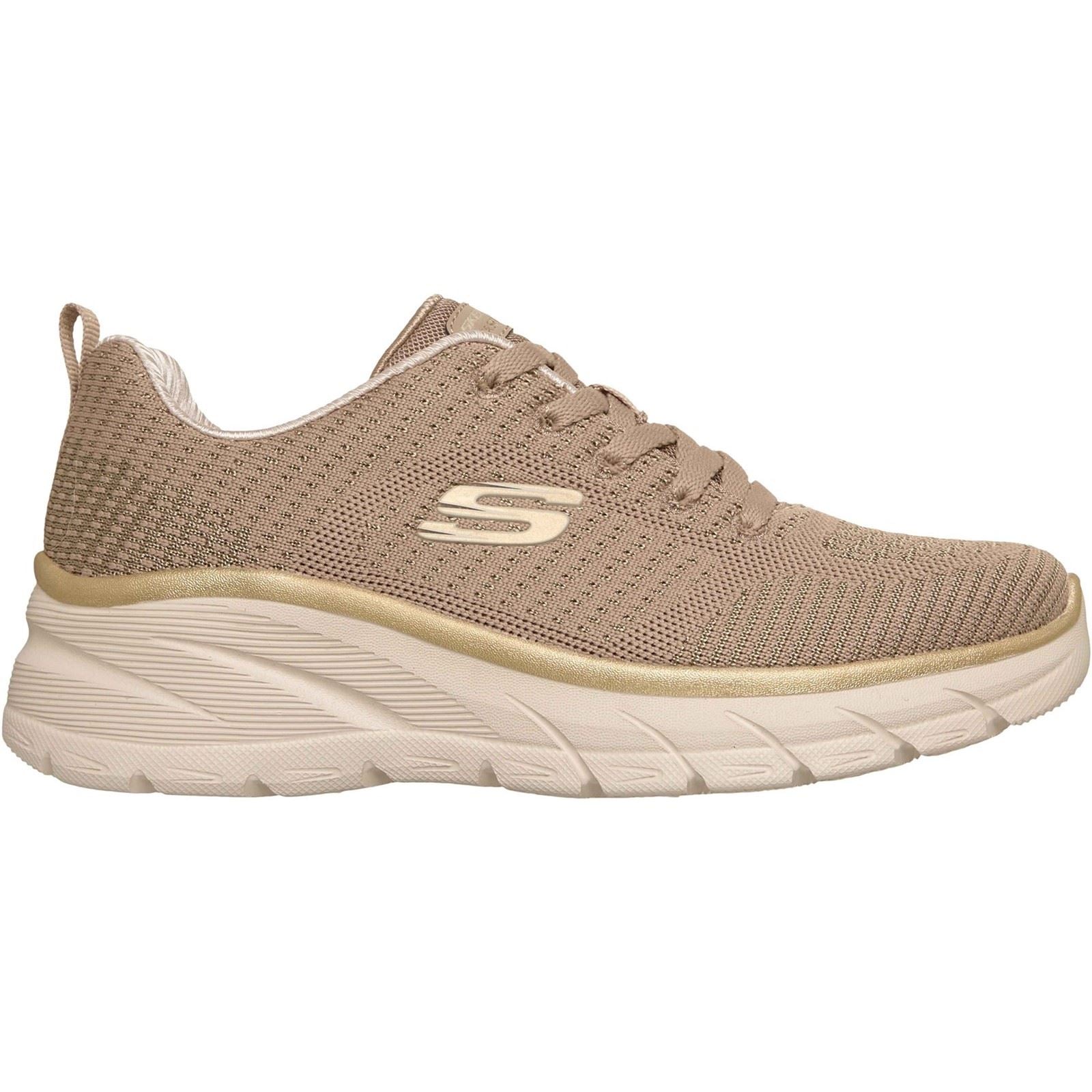 Skechers Fashion Fit 2.0 Polyester Damen Sneaker In Taupe/Gold