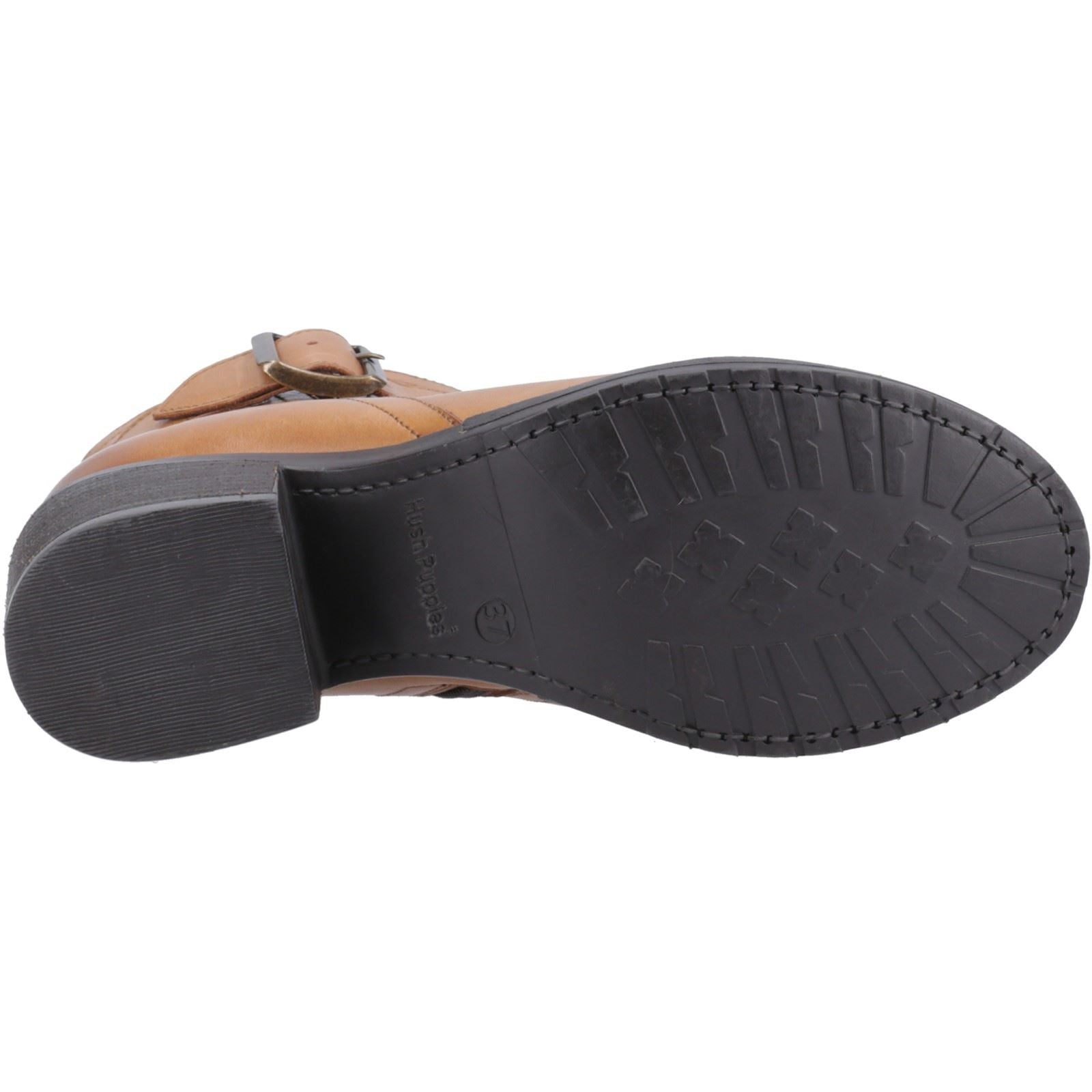 Hush Puppies Hensley Damen Stiefeletten aus braunem Leder mit Absatz