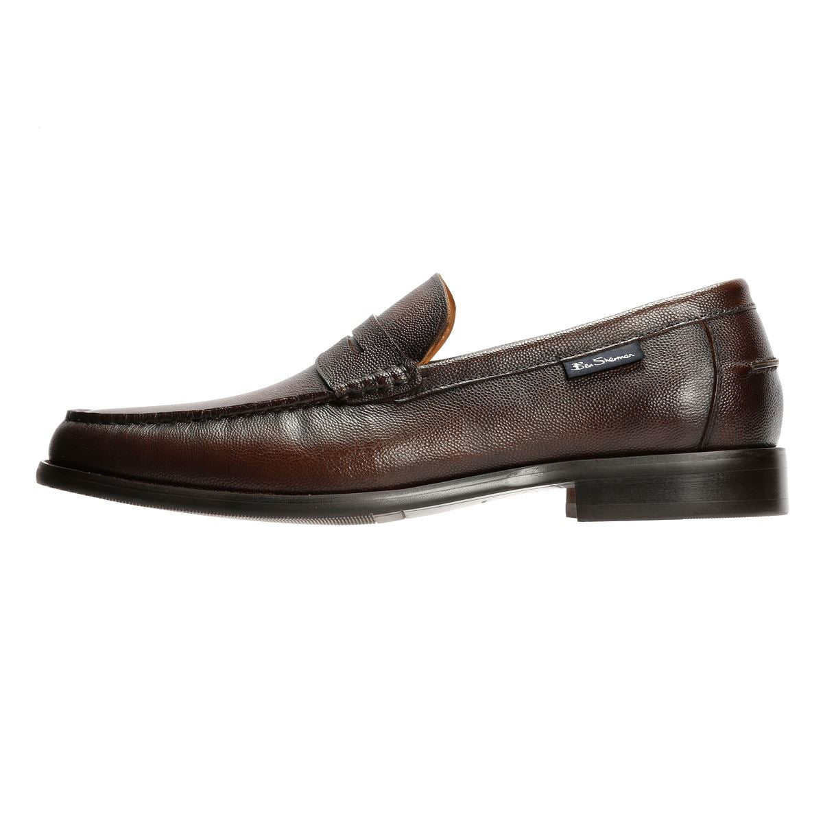 Ben Sherman Hester Leder Herren Braune Slipper