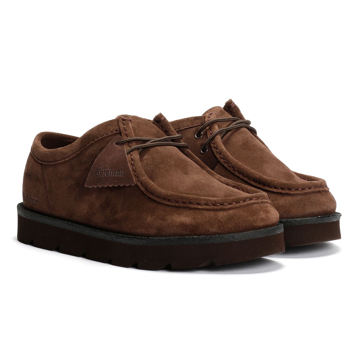 Clarks Originals Meare Wallabee Wildleder Herren Schnürschuhe In Braun