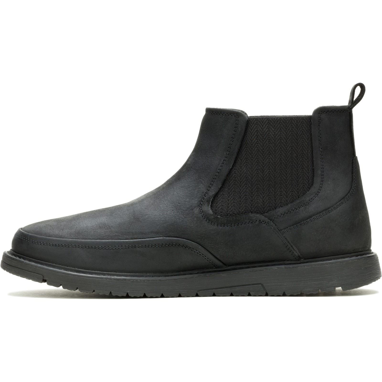 Hush Puppies Jenson Herren Stiefel aus schwarzem Leder