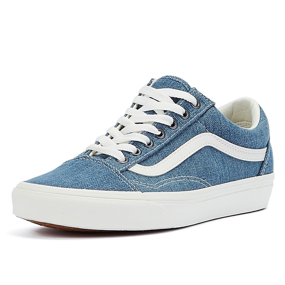 Vans Old Skool Gewebte Jeans Blau/Weiße Jeans-Sneakers