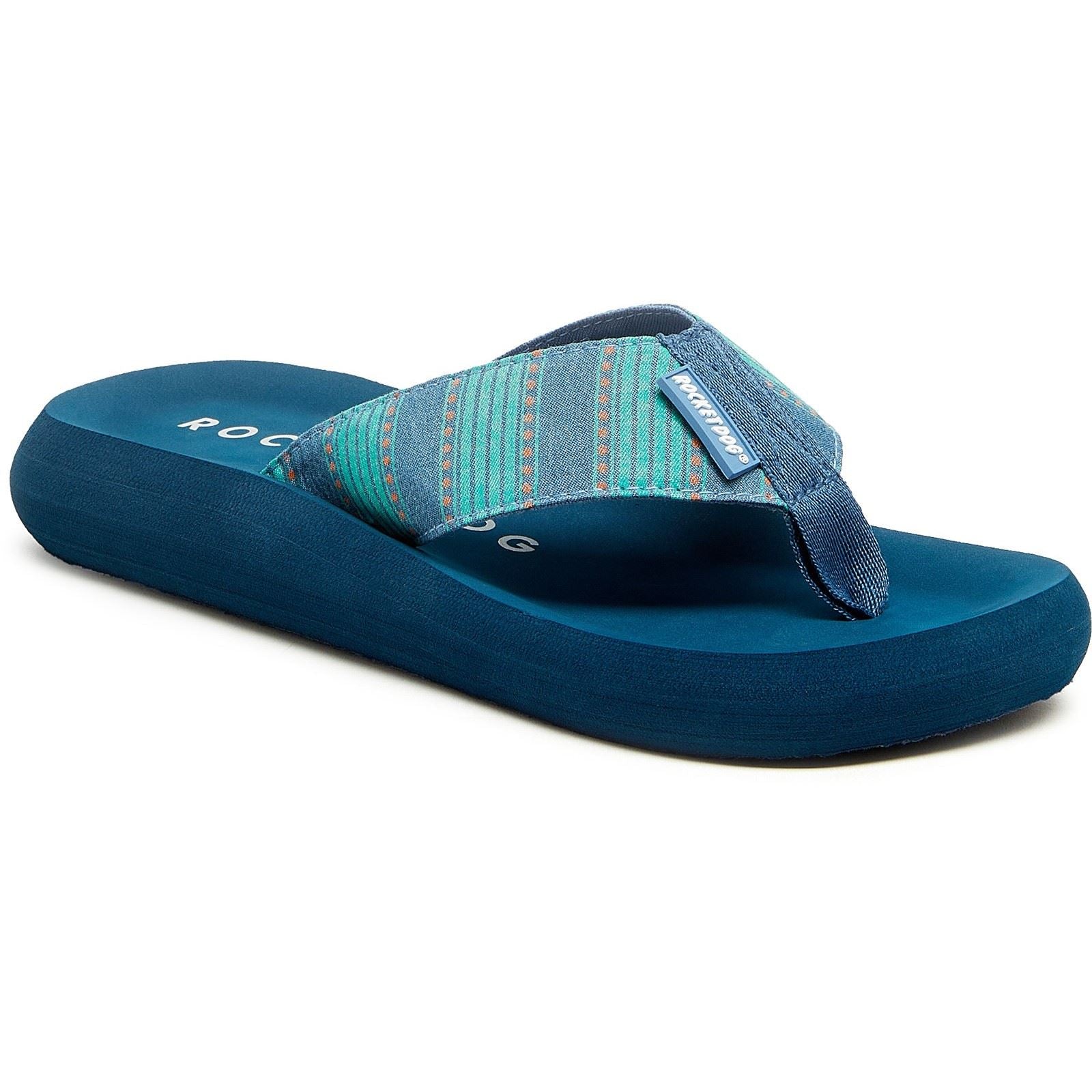 Rocket Dog Spotlight Rome Baumwoll Damen Blaue Sandalen