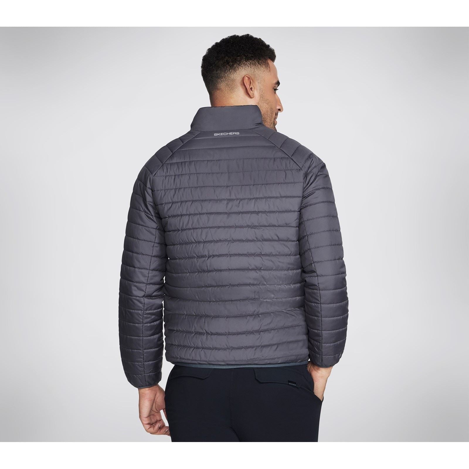 Skechers Performance Go Shield Altitude Reversible Jacket Herren Schwarze Pufferjacke