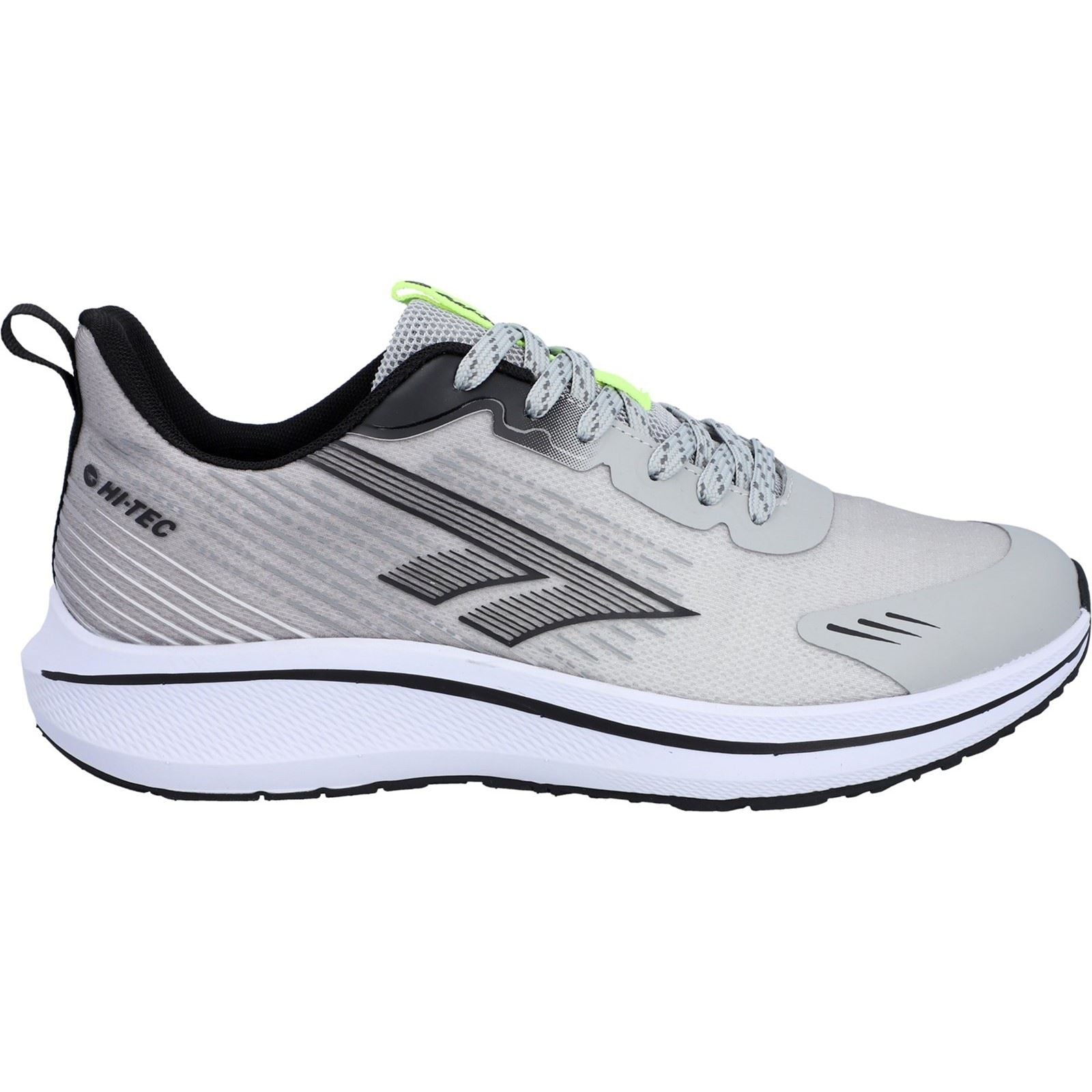 Hi-Tec Santorini Polyester Herren Sneaker In Cool Grey/Schwarz/Acid Lime
