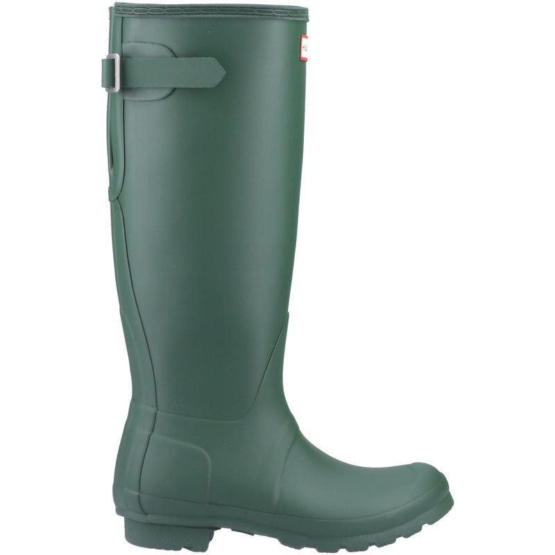 Hunter Original Tall Back Adjustable Damen Gummistiefel In Grün