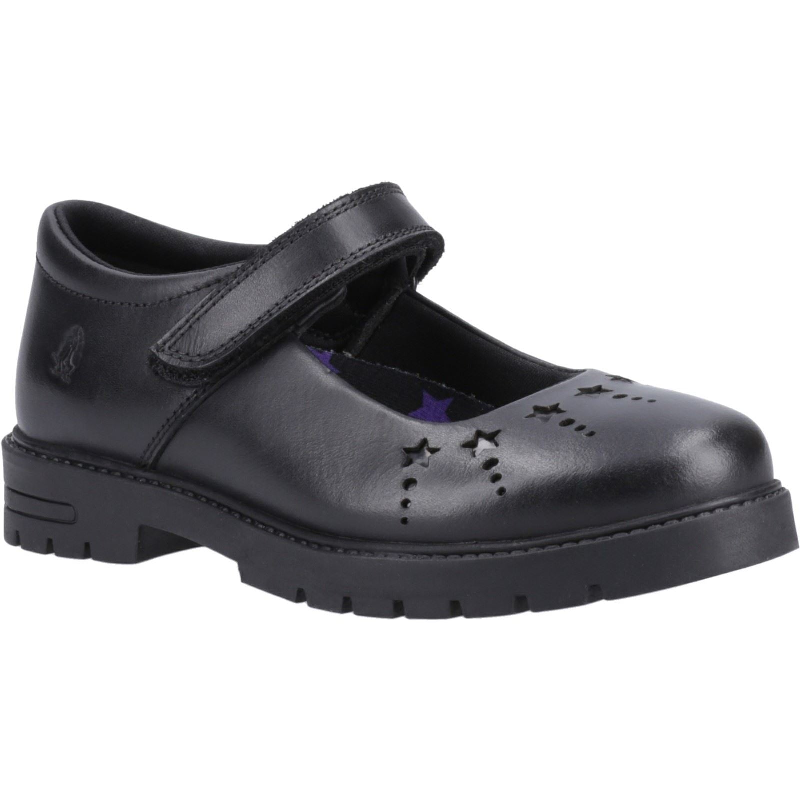 Hush Puppies Sabrina Senior Mädchenschuhe Aus Schwarzem Leder
