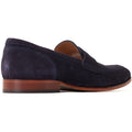 Base London Bruno Herren Mokassins Aus Leder In Marineblau