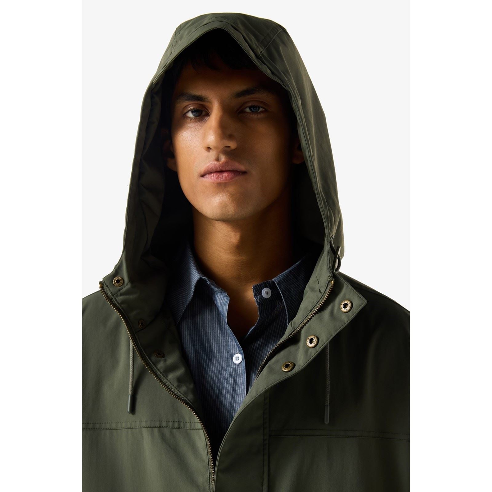 Hunter Lightweight Waterproof Herren Grüne Regen Parkas