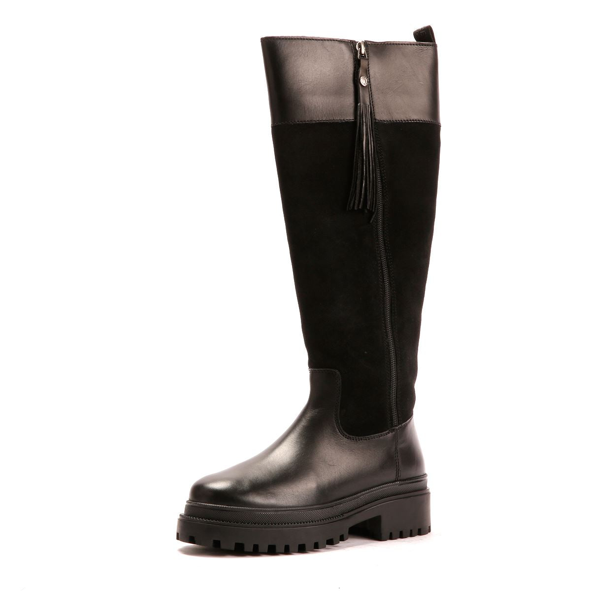 Osprey London The Bramble Tall Leder Damen Schwarze Stiefel