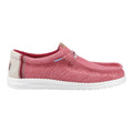 HEYDUDE Wally Jute Herren Mokassin Schuhe Aus Jute In Rot Bordeaux/Silberbirke