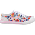 Rocket Dog Jazzin Malden Floral Damen-Sneaker Aus Baumwolle In Weiß/Mehrfarbig