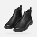 Geox Spherica EC1 C Tumble Leder Herren Schwarze Stiefel