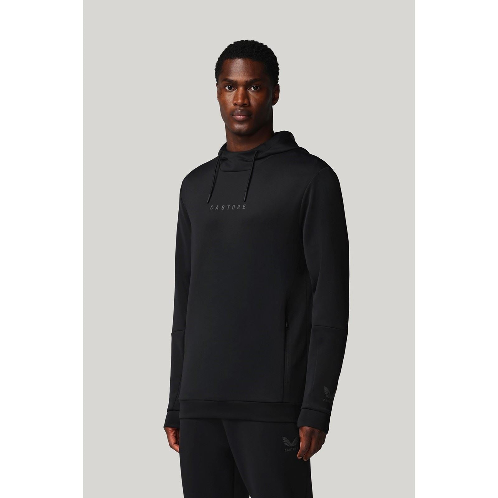 Castore Flex Hoodie Herren Schwarzes Kapuzensweatshirt