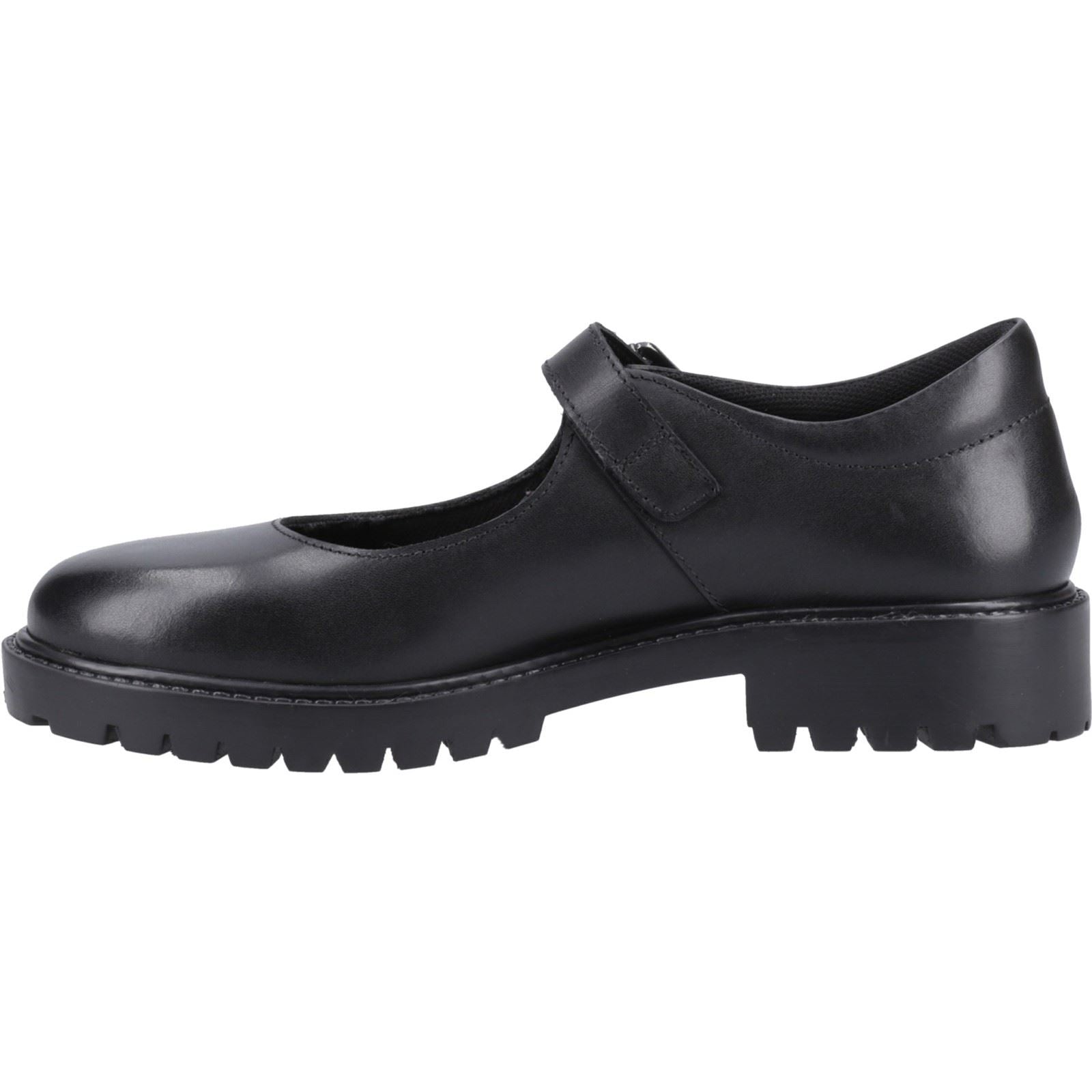 Hush Puppies Aurora Senior Mädchenschuhe Aus Schwarzem Leder