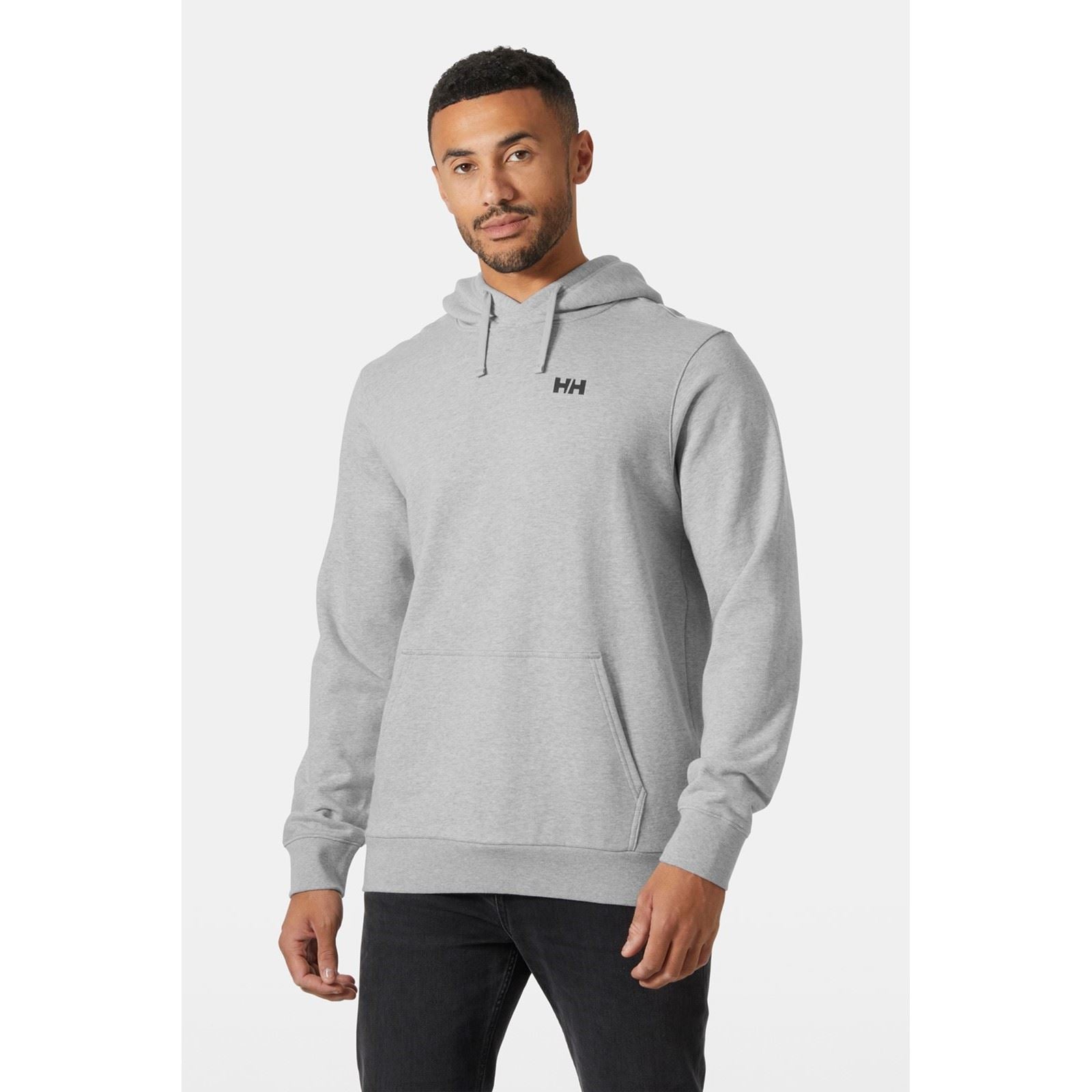 Helly Hansen Sport Core Graphic Hoodie Baumwoll Herren Graues Kapuzensweatshirt