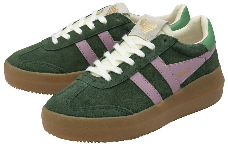 Gola Athena Wildleder Damen Grüne Sneakers